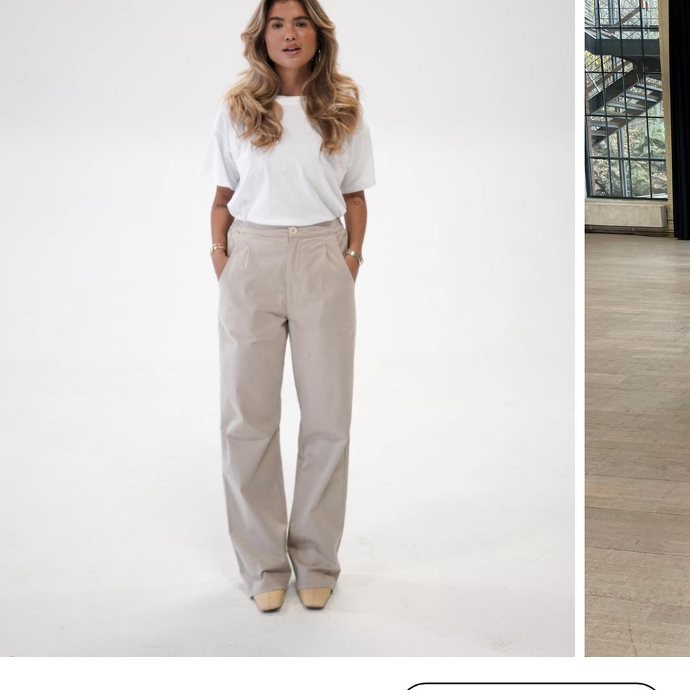 Djerf Avenue On The Go Pants in sand XL
